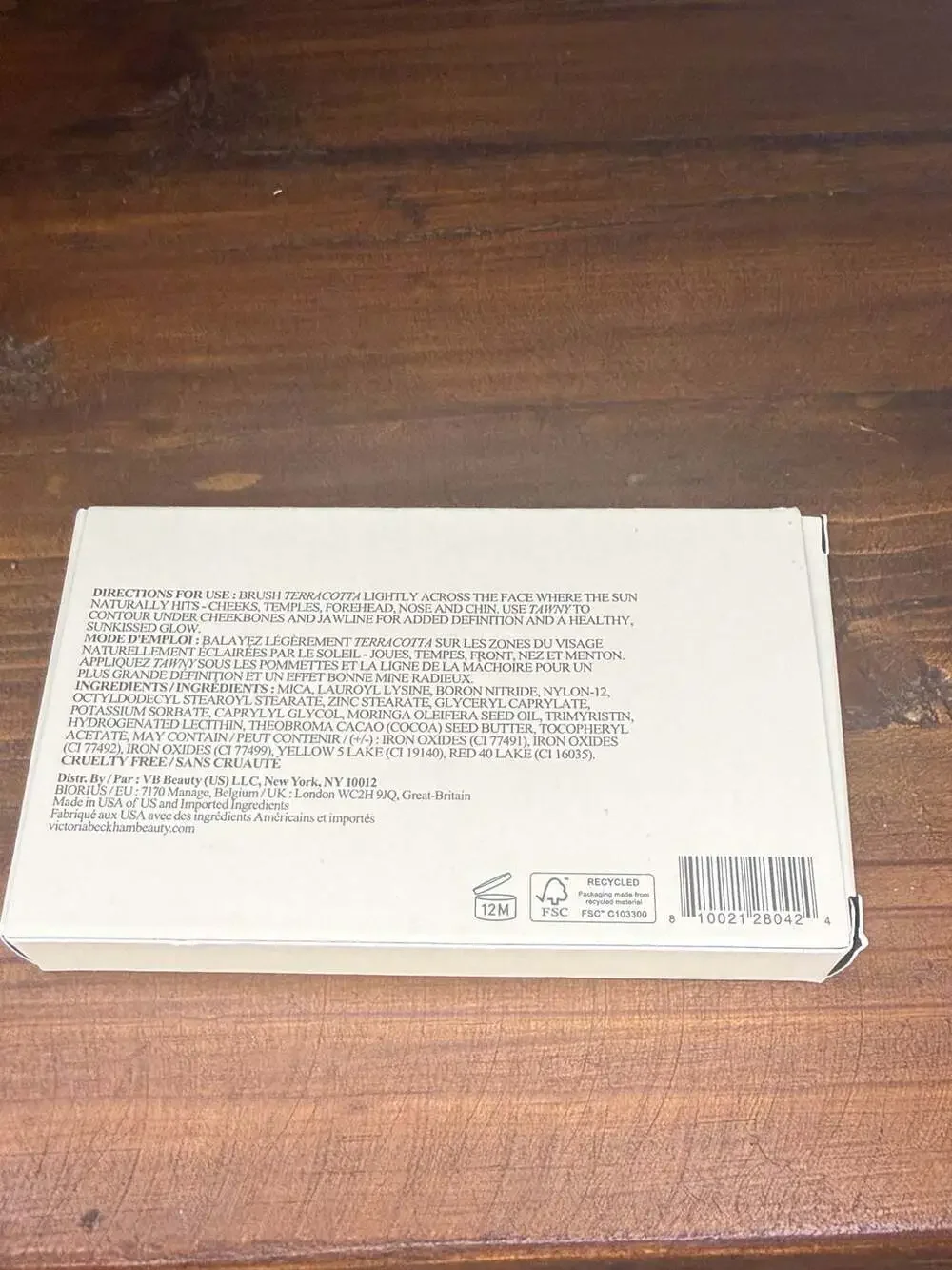 NIB! Victoria Beckham Beauty Matte Bronzing Brick 05 Terracotta/Tawny